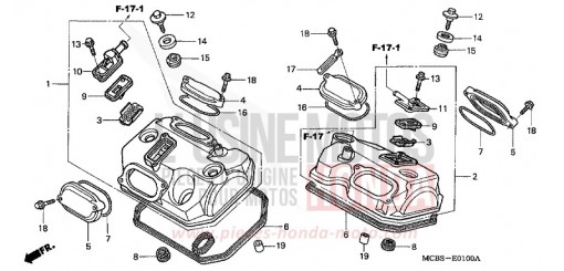 COUVERCLE DE CULASSE XL650V4 de 2004